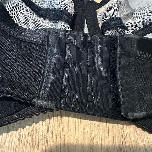 Wacoal Retro Chic Full Figure Underwire Bra 42D Black White - Picture 4 of 9